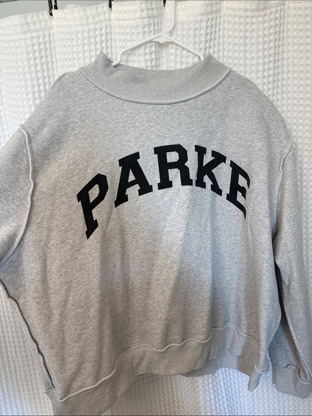 PARKE/ SET ACTIVE Gray Logo Crewneck Sweatshirt